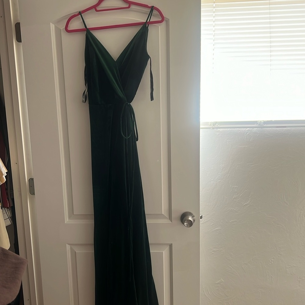 Velvet green dress